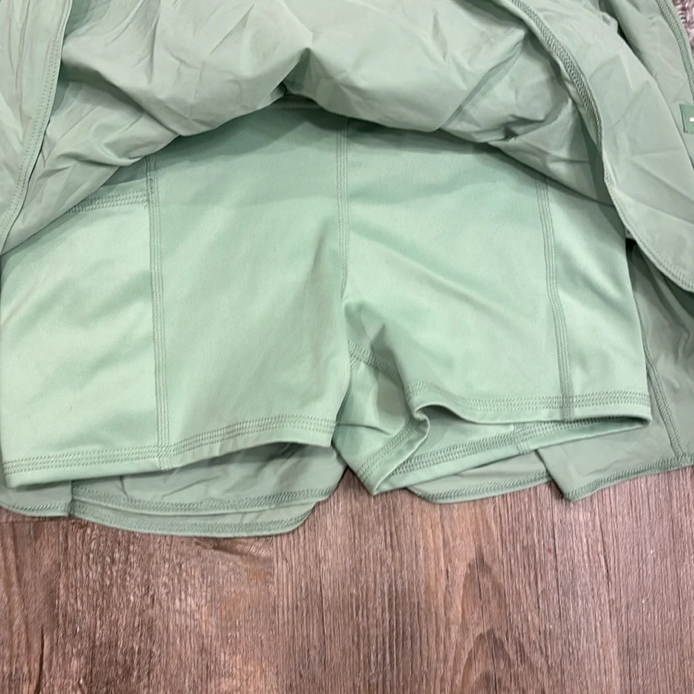 Light Green Women's Athletic Skort with Drawstring Waist